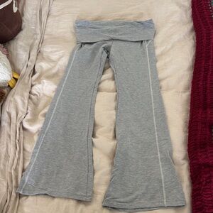 Gray Petite Flared Bottoms